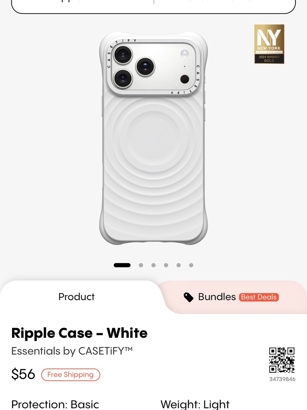 Casetify Ripple Case— White - Picture 3 of 3